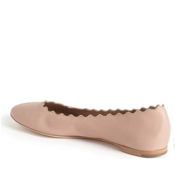 Chloe Lauren Scalloped Flats (Nude) - Picture 3 of 6